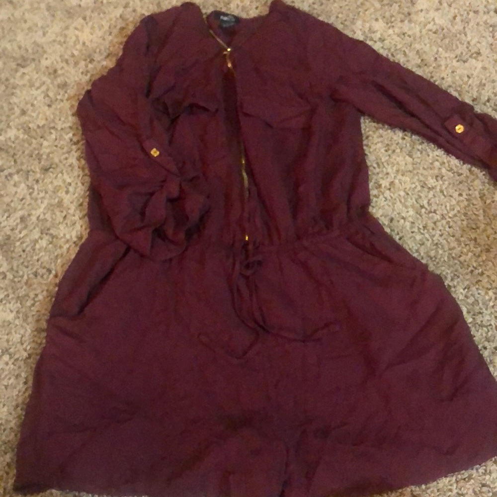 Burgundy Rue21 romper, never worn